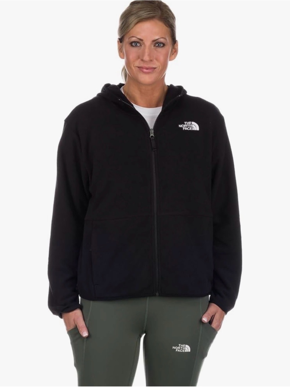 NWT The North Face Black Fleece Jacket Full Zip Hoodie Size M